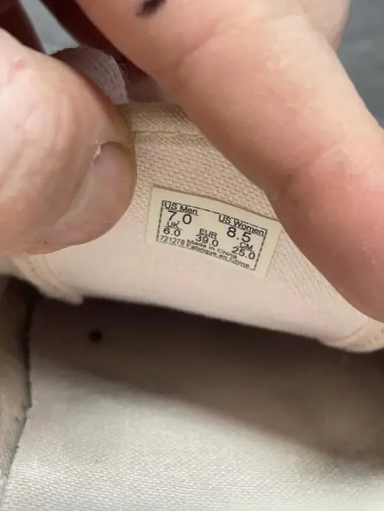 Vans Authentic Pink Glitter Shoes Womens Size 8.5 Gum Sole - Picture 10 of 11